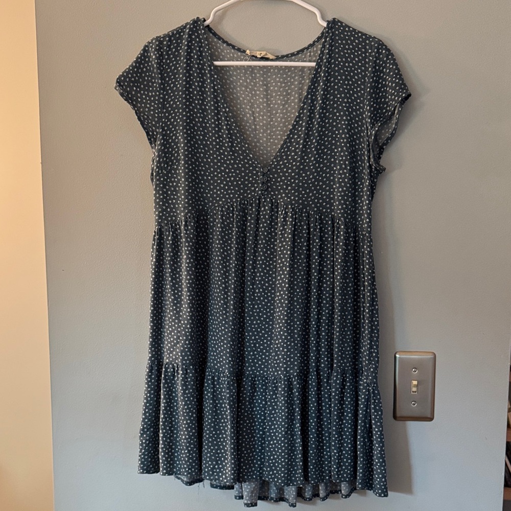 PacSun Navy and White Mini Dress